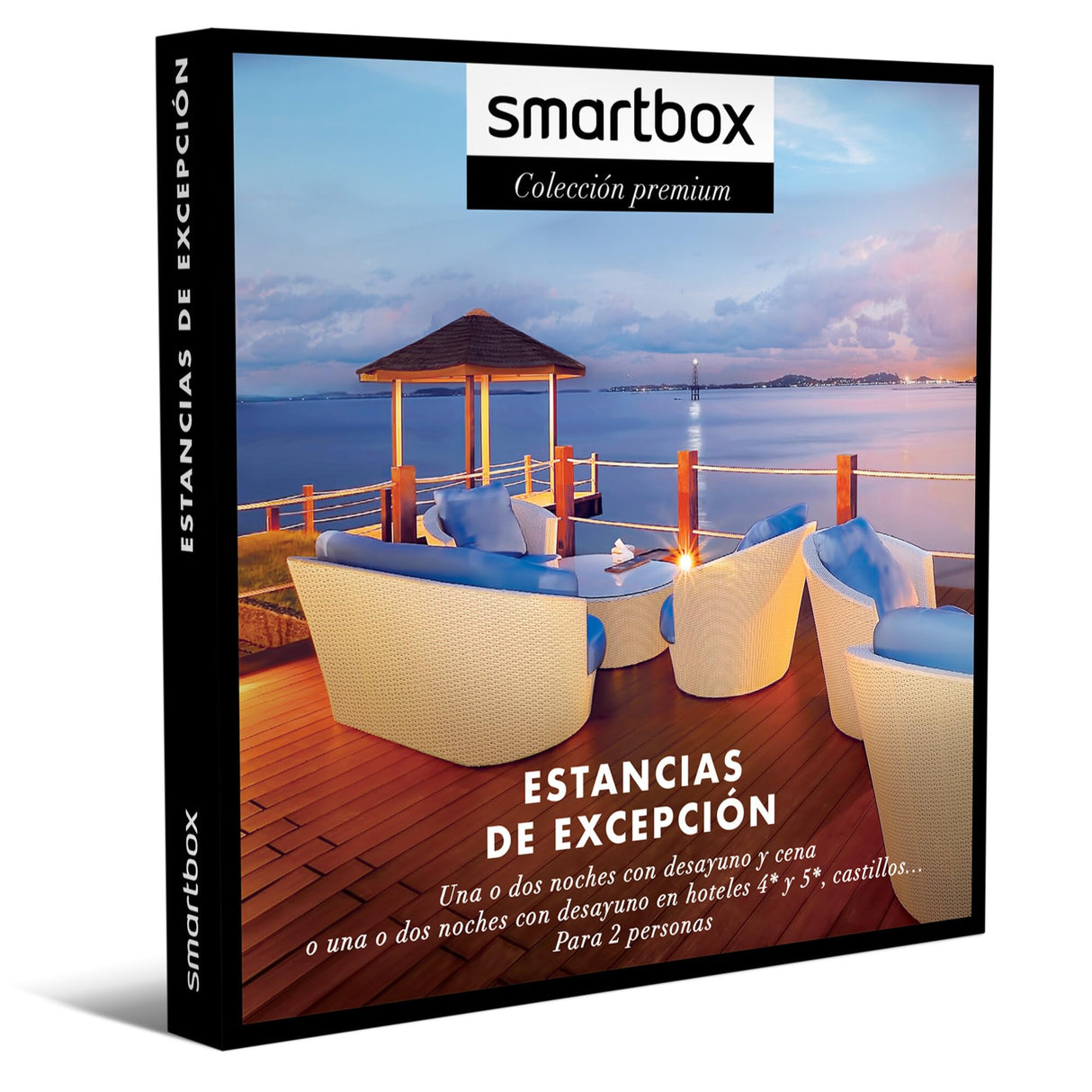 Smartbox - Caja Regalo Estancias de excepción - Idea de Regalo para Padres - 1 o 2 Noches con Desayuno y Cena para 2 Personas