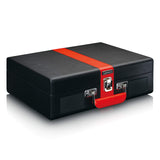 Classic Phono by Lenco TT-110 - Plato Giratorio - 33, 45 y 78 RPM - Bluetooth - transmisión por Correa - 2 Altavoces - Entrada Auxiliar, Salida RCA, 3,5 mm - Negro/Rojo