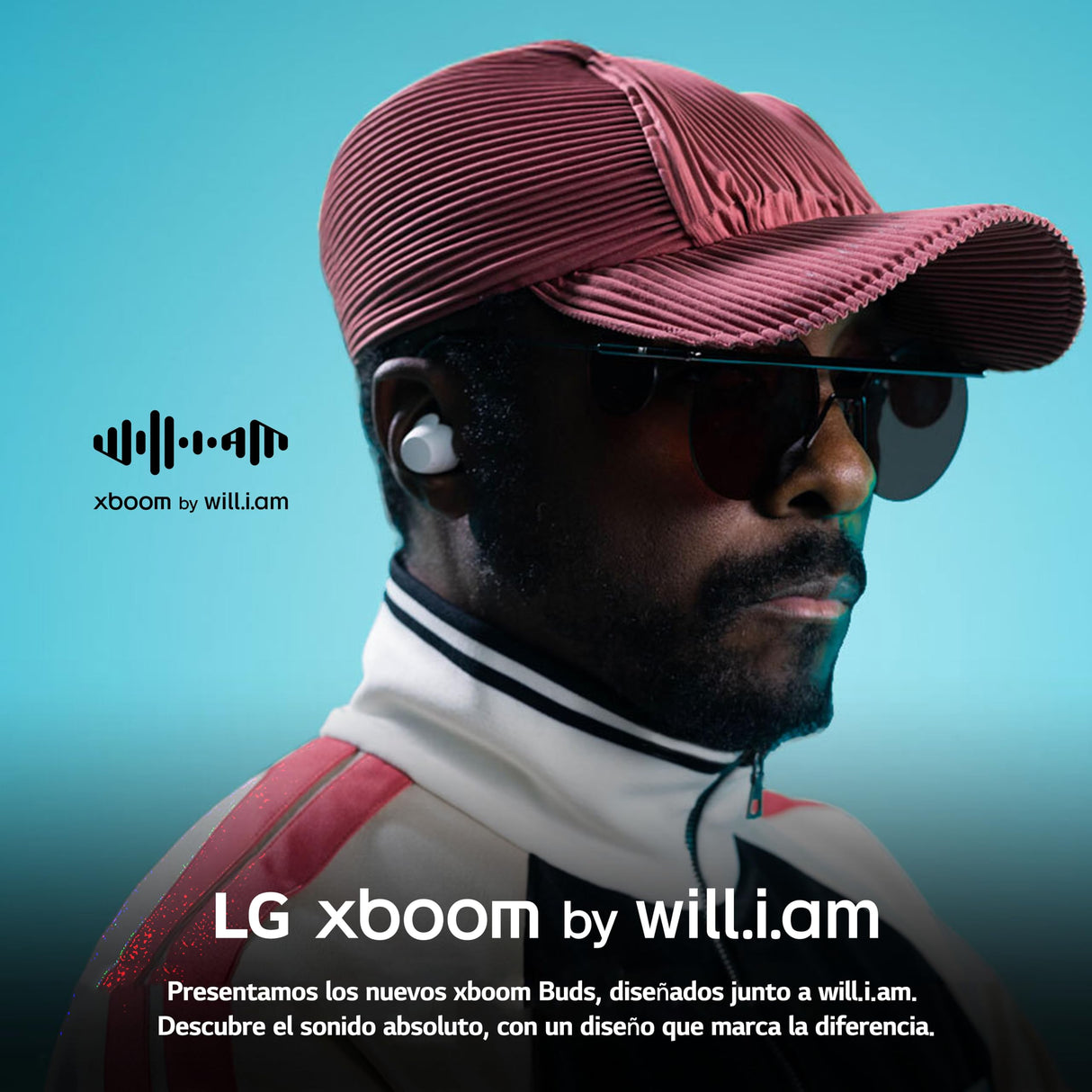 LG xboom Buds, Auriculares inalámbricos Bluetooth y Deportivos con cancelación Activa de Ruido, Blanco