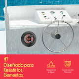 Pyle Altavoces duales, 6.5”, Resistentes al Agua y a la Intemperie, Estereo, Luces LED, 150W, Cono de Polypropylene