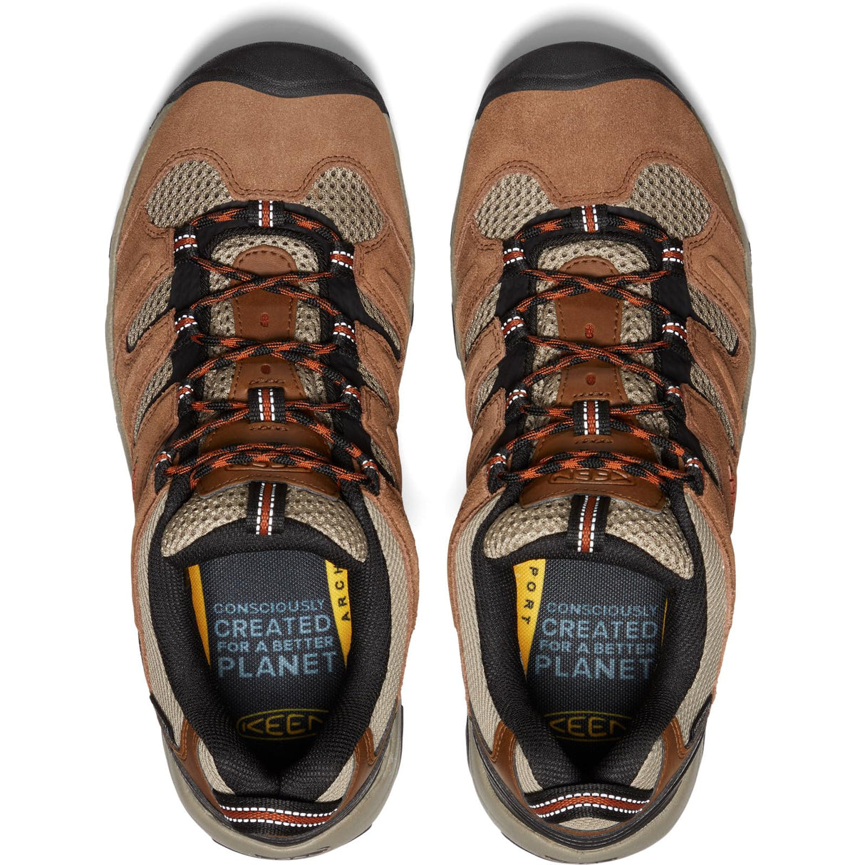 KEEN Headout Waterproof, Zapatos para Senderismo Hombre, Bison/Fossil Orange, 42.5 EU