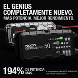 NOCO GENIUSPRO50: Cargador de Batería Profesional 50A, 6V, 12V y 24V, Mantenedor y Desulfatador para Baterías de Plomo-Ácido y Litio