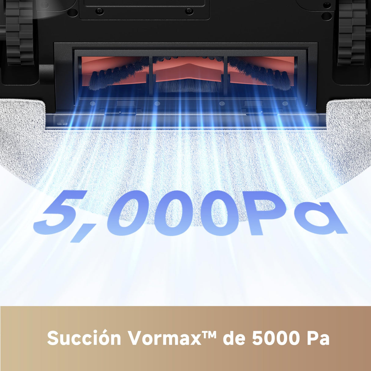 Mova E20 Robot Aspirador y Fregasuelos, Navegación LDS, Potencia de Succión de 5,000 Pa, Aspiradora y Mopa 2 en 1, Cuerpo Compacto