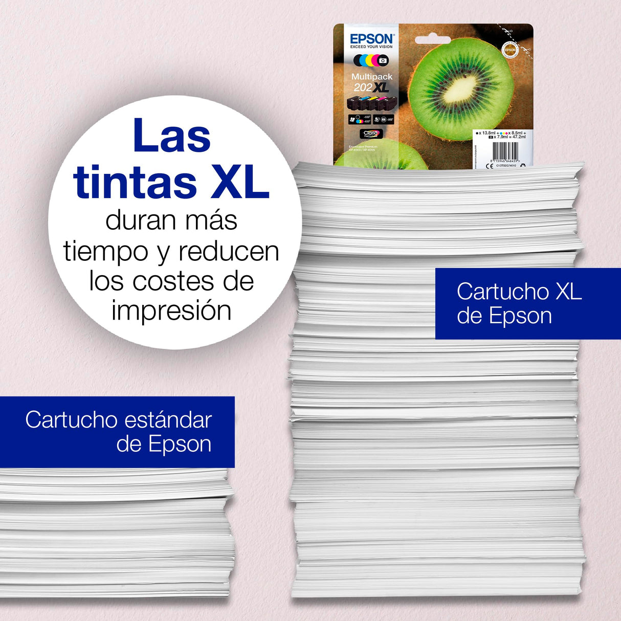 Tintas originales individuales Epson 202 Claria Premium Kiwi