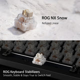 ASUS ROG Strix Scope II 96 Wireless - Teclado mecánico Gaming - Tri-Modo, Controles multifuncionales, interruptores y estabilizadores ROG NX Snow y Hot-Swap, 3 ángulos de inclinación y reposamuñecas,