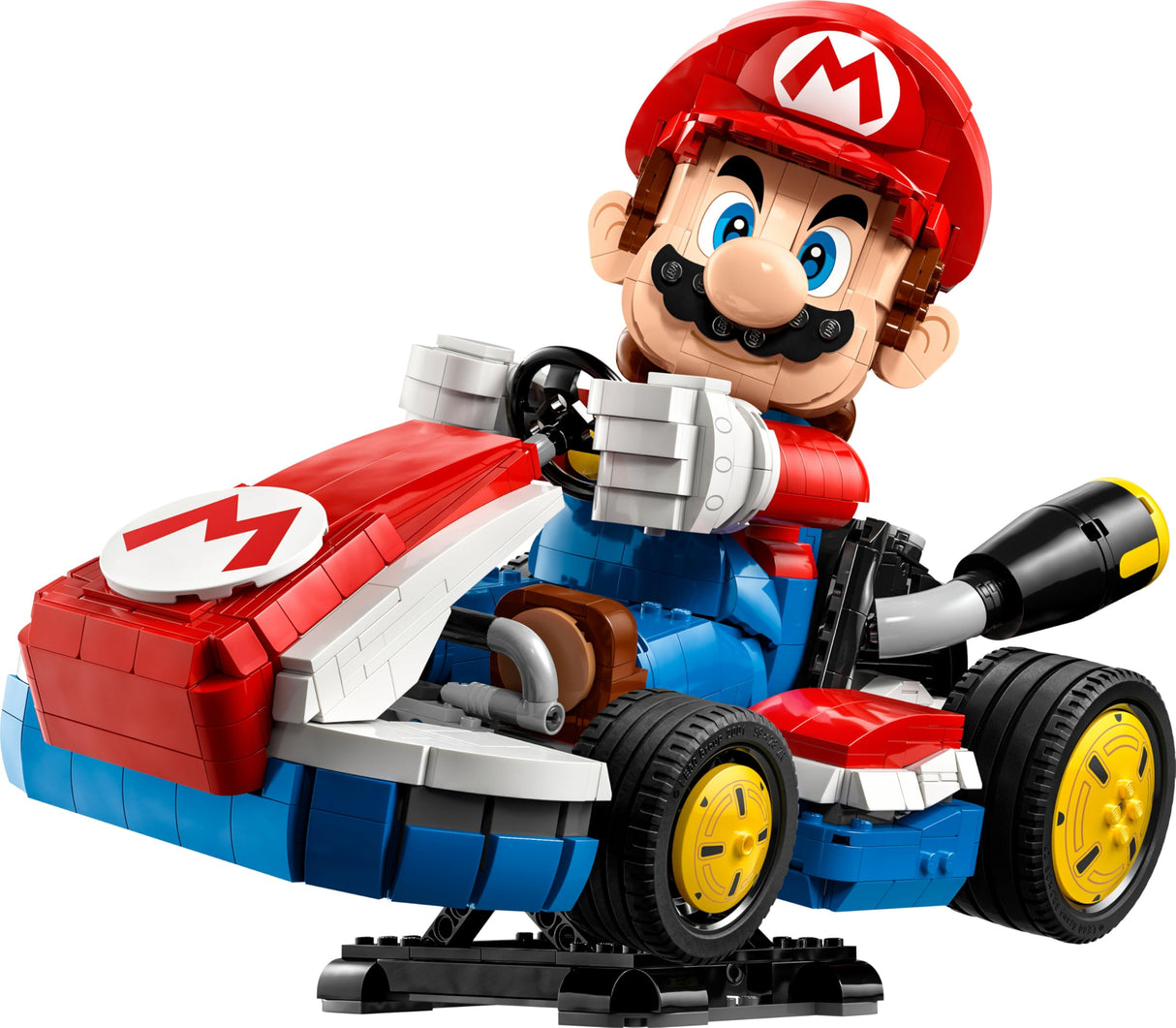 LEGO Mario Kart: Mario y Kart Estándar - Maqueta de Coche para Adultos con Figura Articulada - Set Nintendo para Aficionados al Videojuego - Regalo Gamer 72037