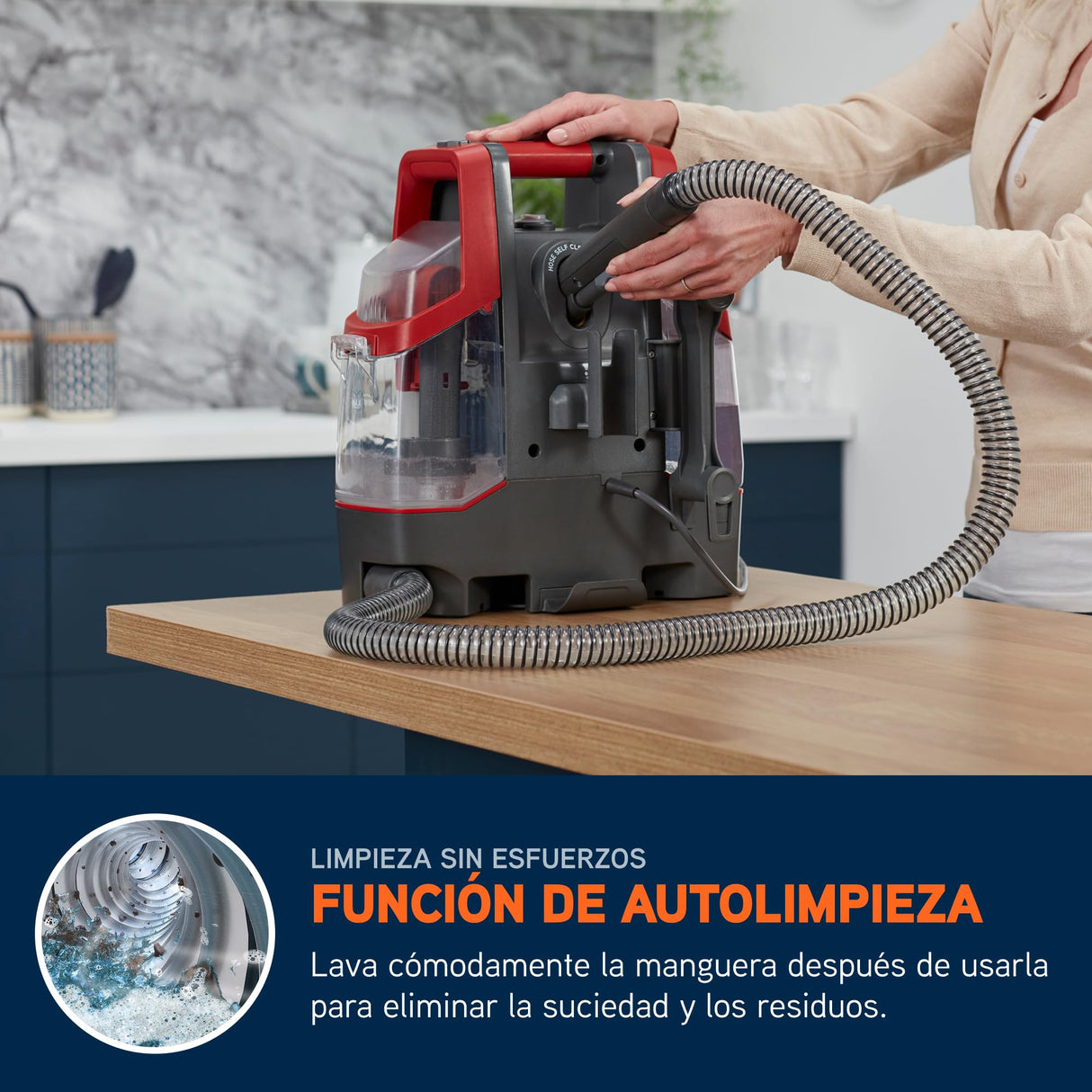 Limpiador de tapicerias quitamanchas Vax SpotWash y para alfombras y tapicerías con succión potente, secado rápido limpieza profunda diaria para escaleras, sofás, coches y suelos duros