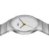 Braun Ladies BN0211 Classic Slim Watch with White Dial and Silver Stainless Steel Bracelet