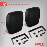 Pyle Altavoz Bluetooth de 800 W con Montaje en Pared – Altavoz Estéreo Activo y Pasivo de 6,5" (16,5 cm), Resistente al Agua para Exterior e Interior – Color Negro