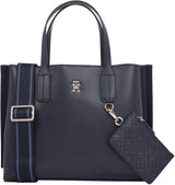 Tommy Hilfiger Bolso Tote Mujer Distinct Mini pequeño, Azul (Space Blue), Talla Única