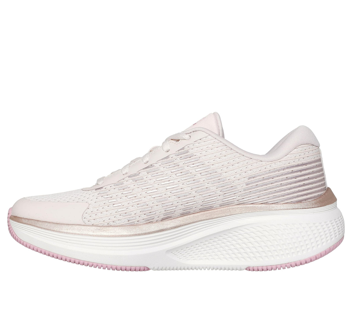 Skechers Go Run Elevate 2.0 Badric, Zapatillas Mujer, Natural Textile/Pink Trim, 39.5 EU