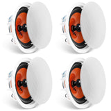 VEVOR 4 Altavoces de Techo de 205 mm, 100 W, Altavoces de Techo y de Pared de Montaje Empotrado con 8 Ω Impedancia 89 dB de Sensibilidad para Hogar, Sala de Estar, Dormitorio o Porches Cubiertos
