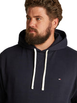 Tommy Hilfiger Hoodie Hombre Essential Fleece con Capucha, Azul (Desert Sky), 4XL