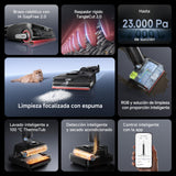 DREAME H15 Pro FoamWash Aspirador en Seco y Húmedo, Lavado con Espuma Focalizado, Solución de Limpieza con Proporción Inteligente, Brazo Robótico con IA 2.0, TangleCut 2.0, Lavado a 100 °C
