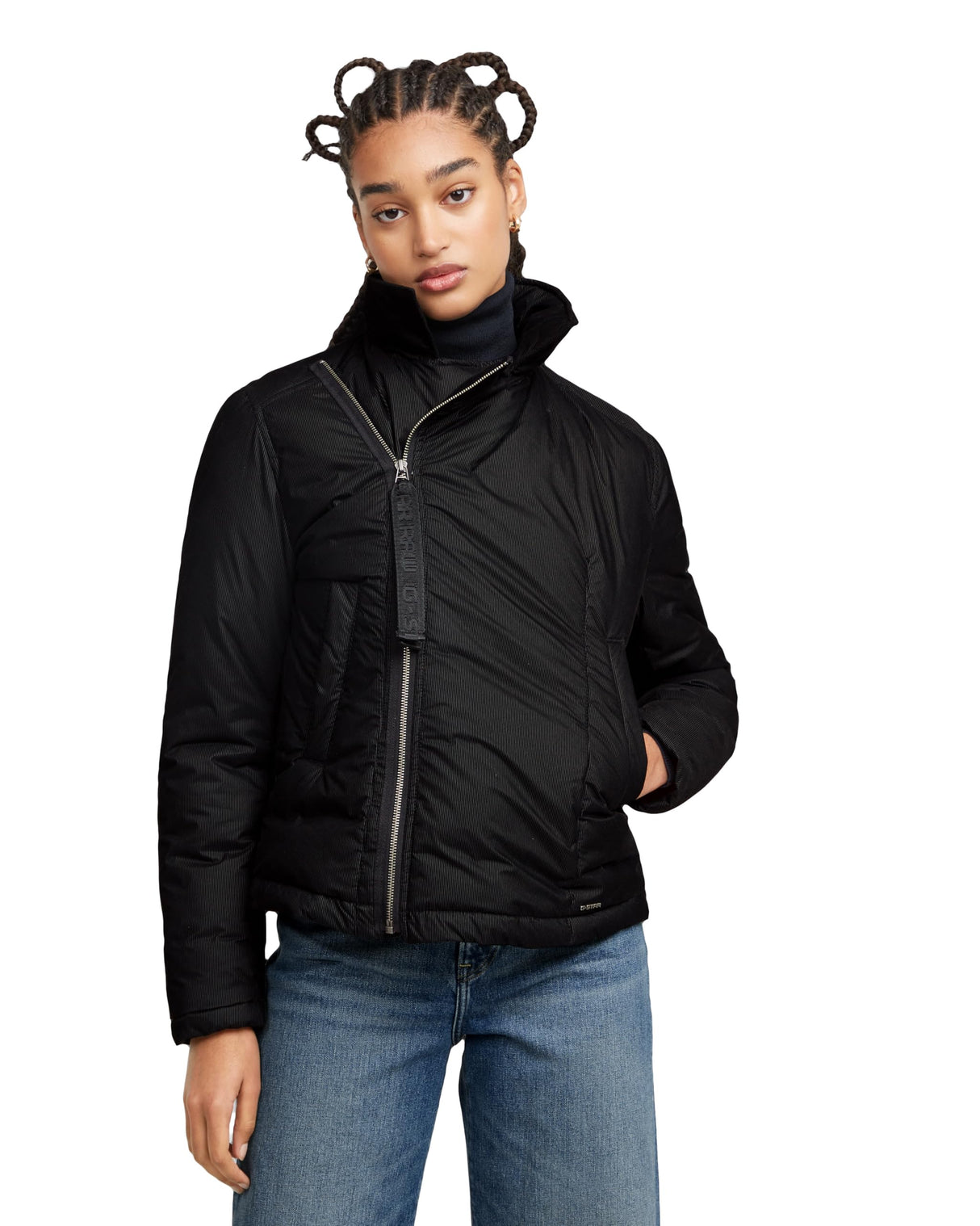 G-STAR Para Mujer Perfecto Puffer, Multicolor (dk black flock stripe D25279-C441-G903), M