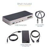 StarTech.com Docking Station USB-C para 3 Monitores - Dock USB Tipo C Triple HDMI/DP de 4K - Hub Ladrón 5x USB - GbE - PD 100W - Replicador de Puertos - Compatible con Thunderbolt 3/4 (116U-USBC-DOCK)