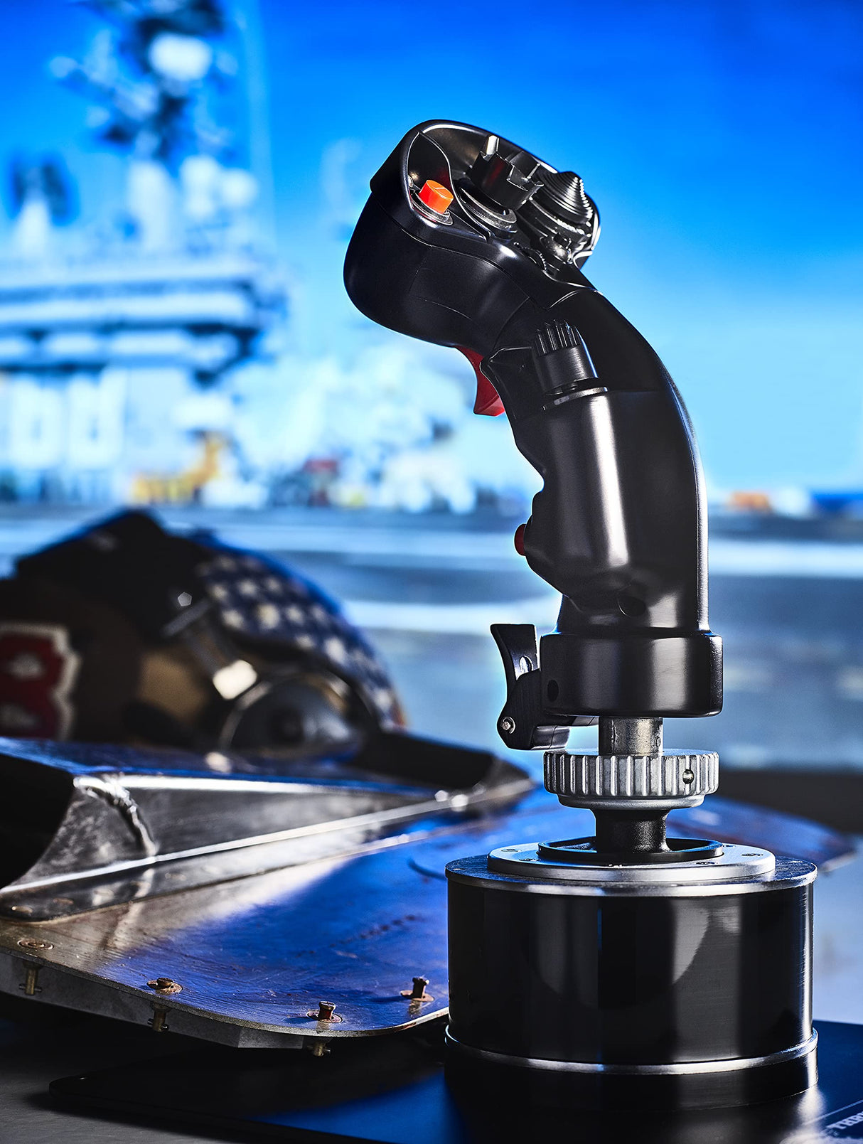 Thrustmaster F/A-18C Hornet HOTAS Add-On Grip - versátil réplica de palanca de flight stick de avión para PC