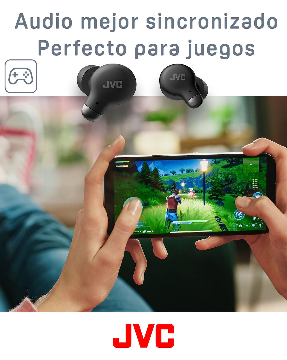 JVC HA-Z250T - Auriculares Inalámbricos con Bluetooth 5.3, 28 Horas de Batería, Certificación IPX4, Solo 5,1g de Peso, Cancelación de Ruido, 3 Pares de Almohadillas de Silicona y 2 de Espuma, Negro