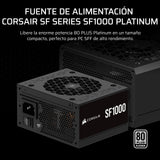 CORSAIR SF1000 (2024) Fuente de Alimentación ATX Totalmente Modular de Bajo Ruido 80 Plus Platinum – Compatible con ATX 3.1 – Preparada para PCIe 5.1 - Negro