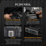 ASUS TUF Gaming B860M-PLUS, Placa Base Intel mATX, 12+1+2+1 etapas de alimentación DrMOS 80A, DDR5, PCIe 5.0, 3 Ranuras M.2, Realtek 2.5Gb Ethernet, DisplayPort, HDMI, USB 20Gbps Tipo-C