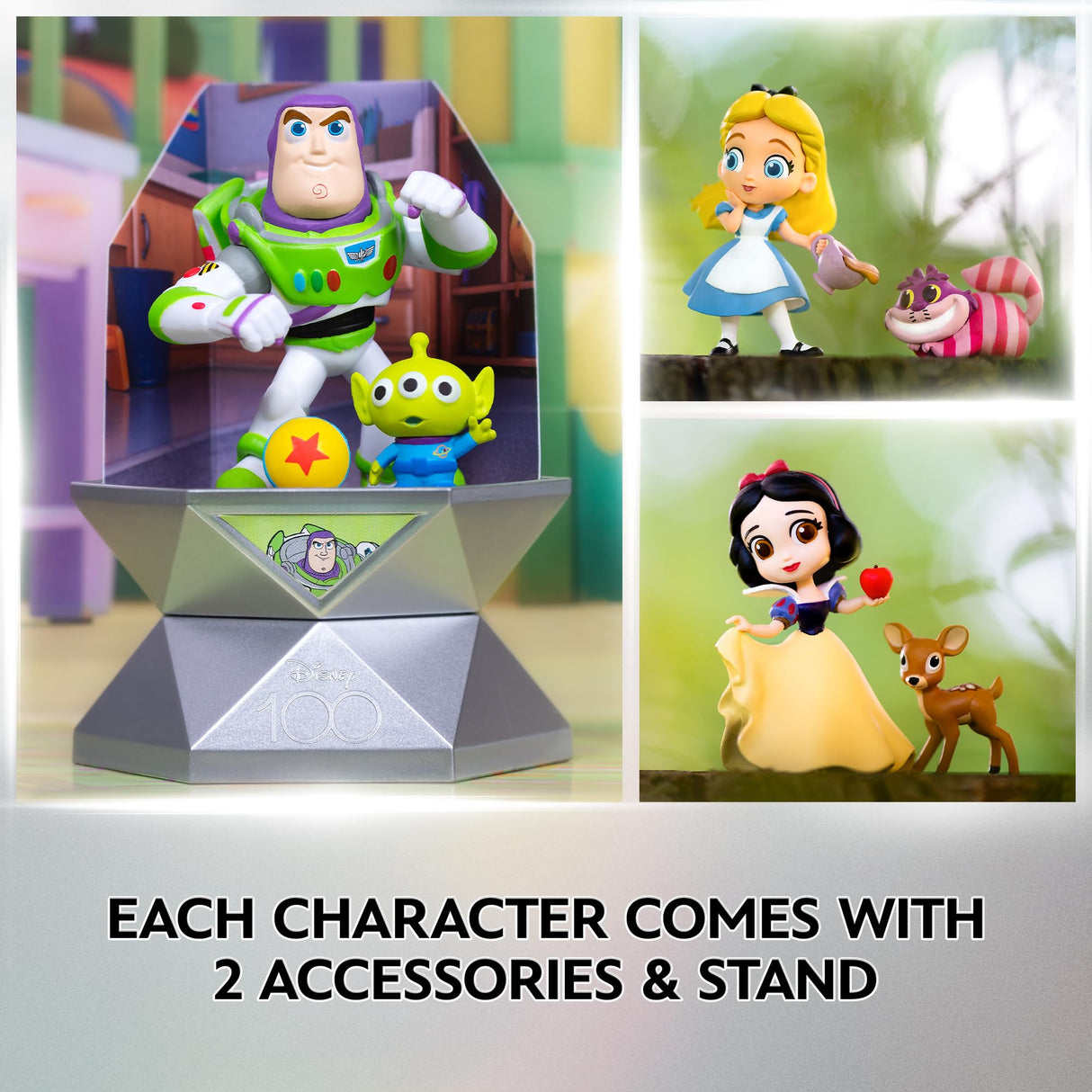YuMe Disney 100 Surprise Mystery Capsules - Caja de ciegas con Pixar y Personajes de Disney Figurines de Vinilo - Series 1 Blind Bag Surprise Toys (12 Unidades)
