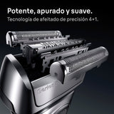 Braun Afeitadora Eléctrica Hombre Series 8, Máquina De Afeitar Barba En Seco Y En Mojado Con Cabezal De Precisión y Recortadora, 60 Min De Uso, Base De Carga Y Estuche De Viaje, 8617S, Plata
