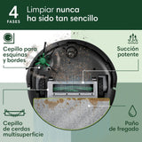iRobot Roomba 105 Combo, Aspirador y friegasuelos, Clearview LiDAR Mapeo Inteligente, 7000Pa,120 mins,4 Fases, SmartScrub, Evita obstáculos, Zonas exclusión, Recarga y reanuda,App, 3 Modos Limpieza_N
