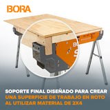 BORA Portamate Speedhorse XT PM-4550T - Par de caballetes de caballete de 30 a 36 pulgadas de altura, parte superior de metal para 2 x 4, caballo de sierra de banco profesional resistente para