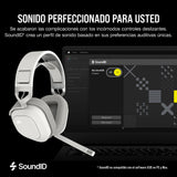Corsair HS80 MAX Wireless Auriculares para Juegos Multiplataforma con Bluetooth – Dolby Atmos – Micrófono de Calidad Broadcast – Compatible con iCUE – PC, Mac, PS5, PS4, Switch, Móvil – Blanco
