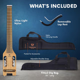 Traveler Guitar Guitarra clásica de nailon ultraligero, caoba (ULN MHSBW)
