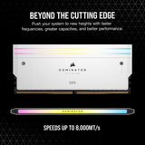 CORSAIR Dominator Titanium RGB DDR5 RAM 96GB (2x48GB) DDR5 6600MHz CL32 Intel XMP Memoria de Ordenador Compatible con iCUE - Blanco (CMP96GX5M2B6600C32W)