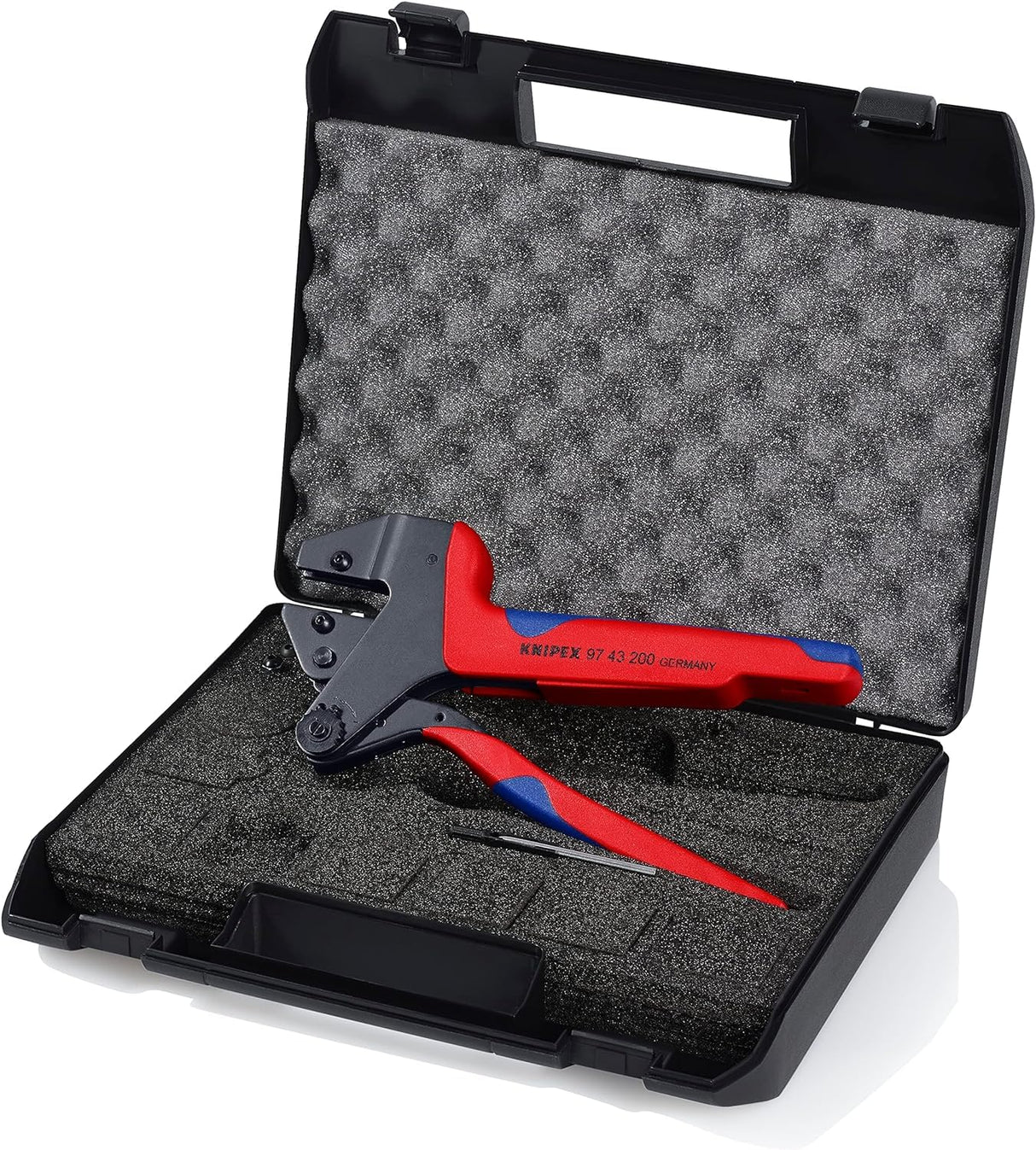 Knipex Crimpadora de sistema para mordazas intercambiables bruñido, con fundas multicomponentes 200 mm 97 43 200