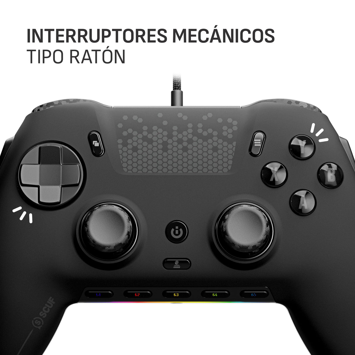 SCUF ENVISION V1 (2023) Controlador para Juegos con Cable de PC - Cinco Teclas G Extraíbles - Palancas Traseras Extraíbles - Compatible con iCUE - Negro