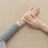 Skagen Freja reloj para mujer, movimiento de cuarzo con correa de acero o piel, Tono oro rosa y blanco, 26MM