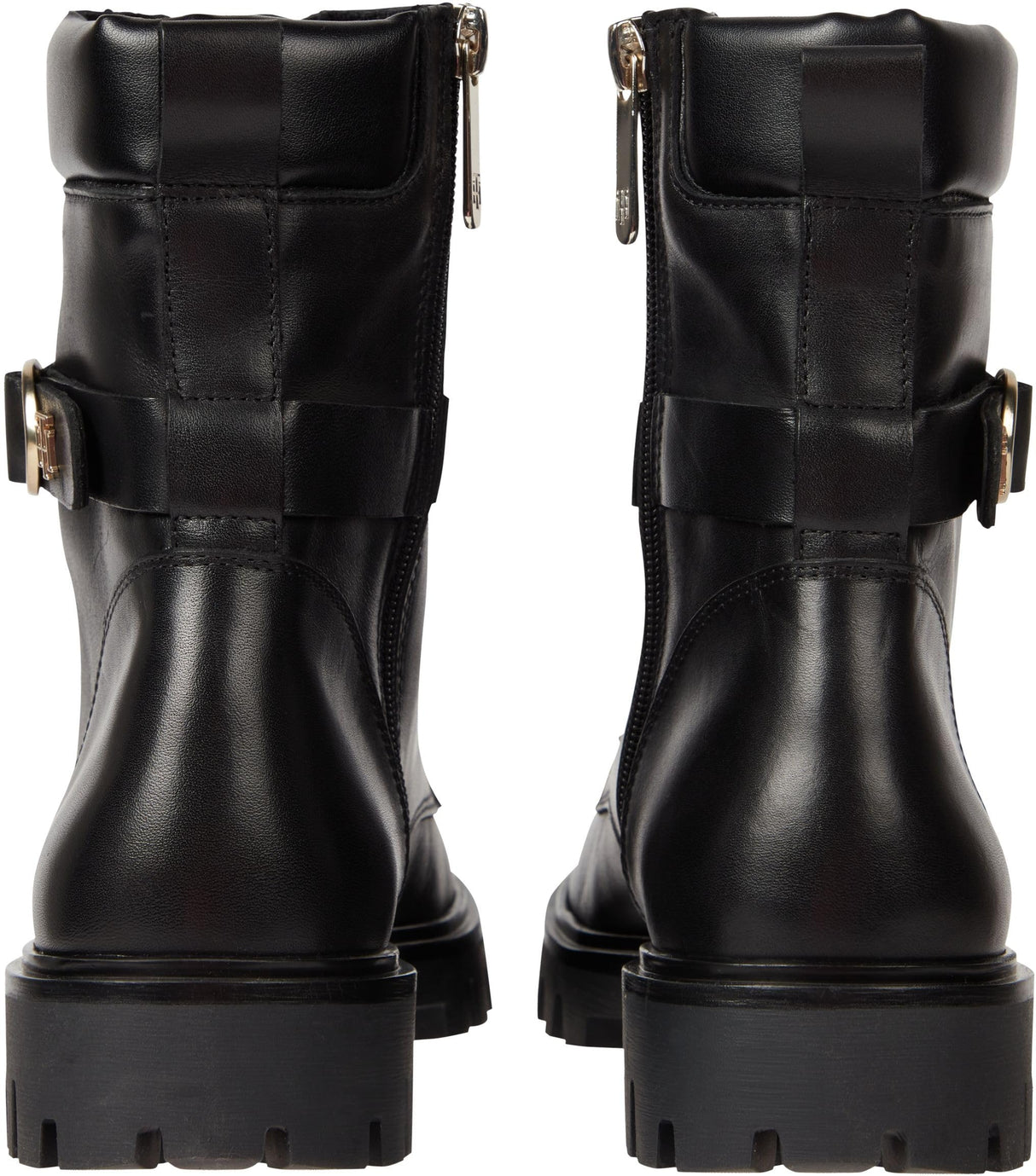 Tommy Hilfiger Mujer Botines de caña baja Buckle Lace Up Botas, Negro (Black), 37 EU
