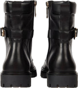 Tommy Hilfiger Mujer Botines de caña baja Buckle Lace Up Botas, Negro (Black), 37 EU