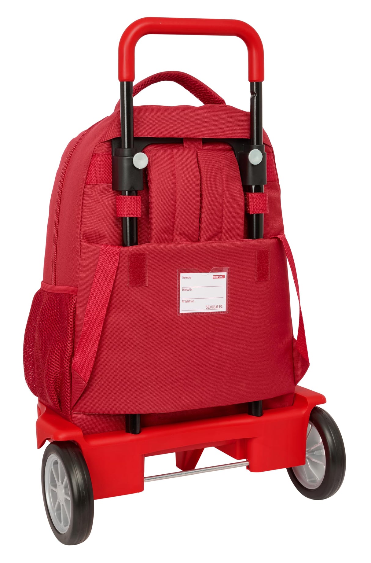 Safta SEVILLA FC - Mochila Grande con Ruedas, Compact Evolución, Extraíble, Ideal para Niños de Diferentes Edades, Cómoda y Versátil, Calidad y Resistencia, 33x22x45 cm