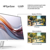 HP 527sa- Monitor de 27" FHD con Altavoces Integrados (1920x1080, IPS, 100 Hz, 5ms, 99% sRGB, 300 Nits, contraste 1500:1) Blanco con Soporte Plateado