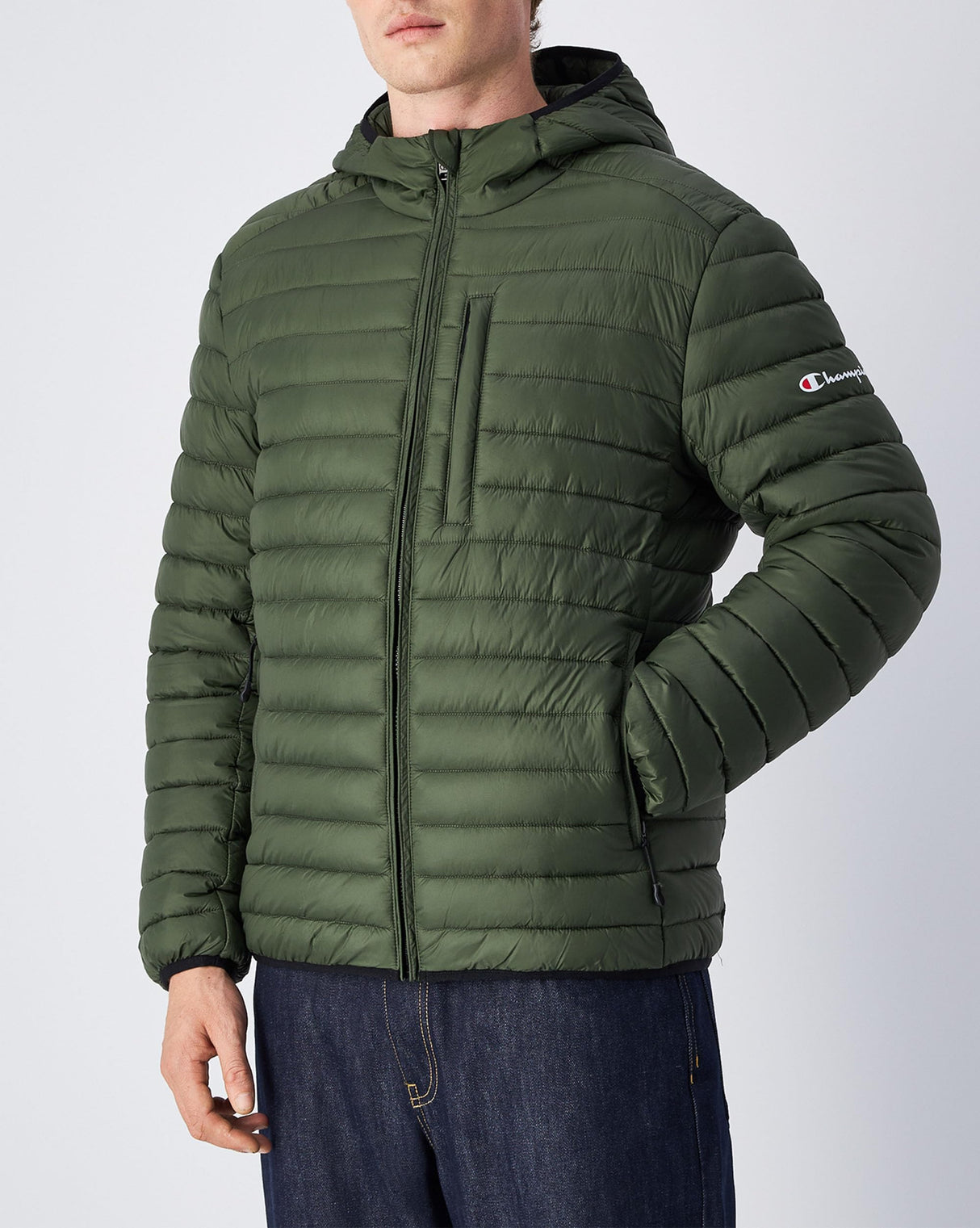 Champion Legacy-Outdoor Light Hooded Jacket Chaqueta, Verde (GS578), XL para Hombre
