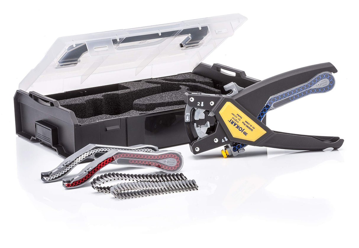 JOKARI J62000 - Herramienta de corte, pelado, torsión y crimpación de cables QUADRO Plus (0,5-2,5 mm²)