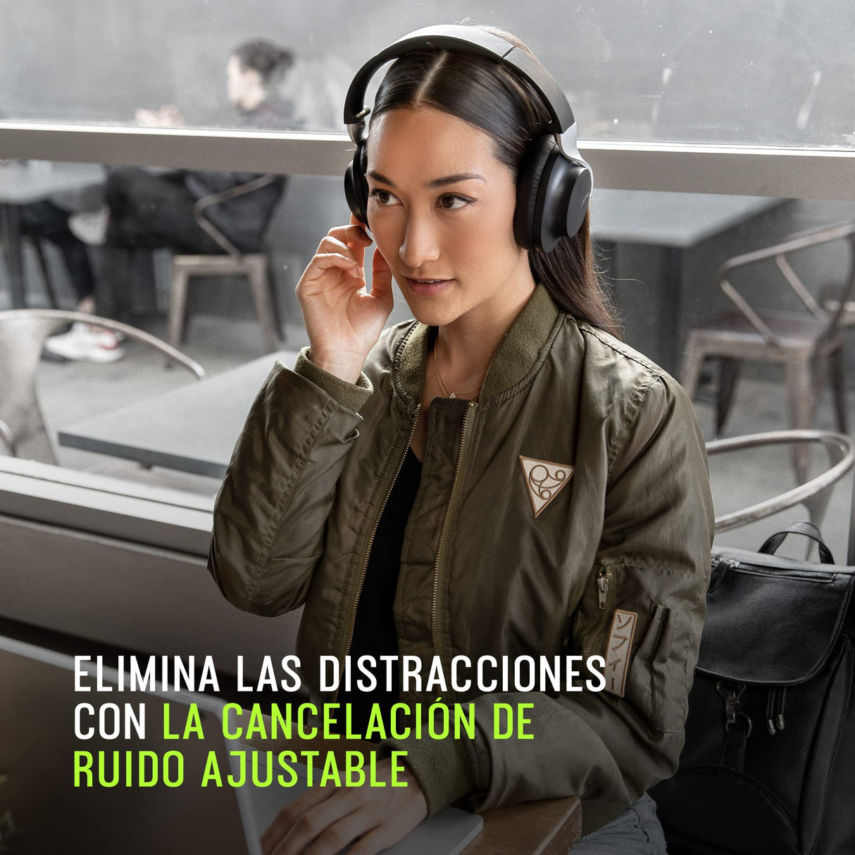 Shure AONIC 40 sobre la Oreja inalámbrica Bluetooth Ruido Auriculares cancelando con micrófono, duración de la batería de 25 Horas, iPhone y Android - Negro