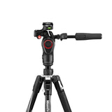 Manfrotto Befree 3-Way Live Advanced Kit de Viaje en Aluminio con Cabezal Fluido para Videocámaras y Cámaras Compactas, y Cabezal de Bola 494, Accesorios para Creadores de Contenido y Vlogging