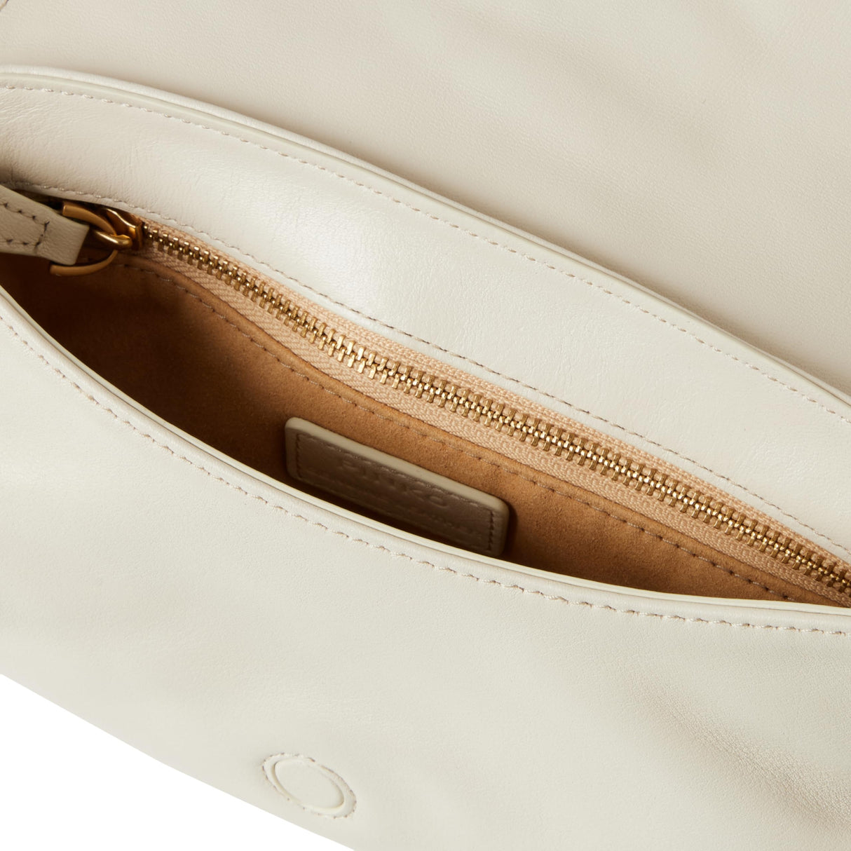 Pinko Jolene Shoulder-Mini Becerro de Cristal, Bolsa para Mujer, Z14m_White Seda Chocolate Gold, Talla única