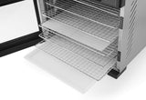 HENDI Deshidratador de alimentos, con 6 bandejas, secador eléctrico de frutas y verduras, temporizador de 24 hrs, temperatura regulable 35°-75°C, 230V, 600W, 340x450x(H)311mm, acero inoxidable, PP