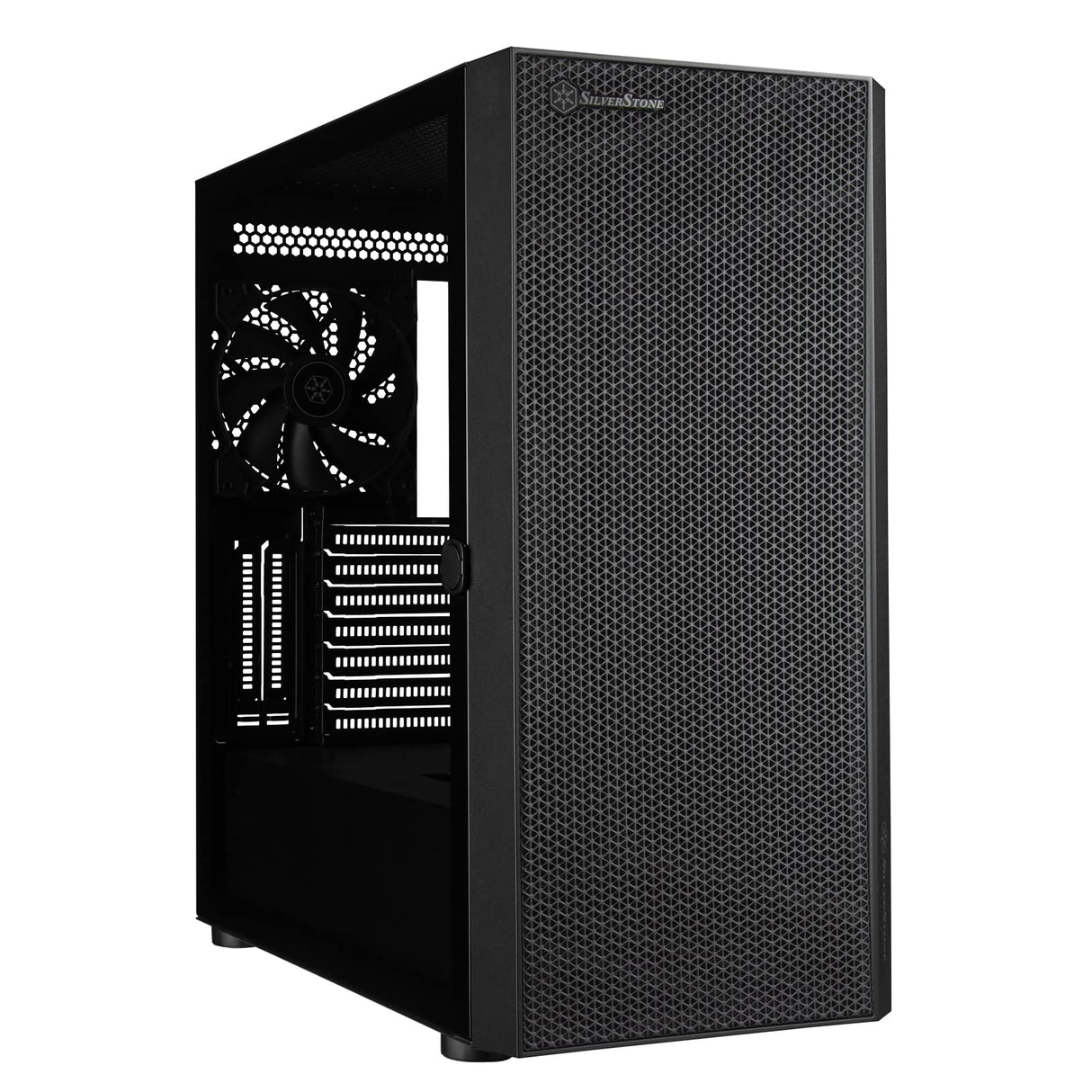Silverstone SST-SEH1B-G - Seta H1 Carcasa Torre Mediana con Panel Frontal de Rejilla Perforada, chasis de Acero e iluminación ARGB