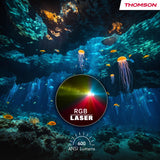 Thomson Sirius PG55B Proyector Láser RGB Inteligente, Tiro Ultra Corto, Full HD 1080p, Google TV, 600 ANSI, Auto Enfoque, HDR10+, Dolby Digital+, Batería, WiFi, Bluetooth