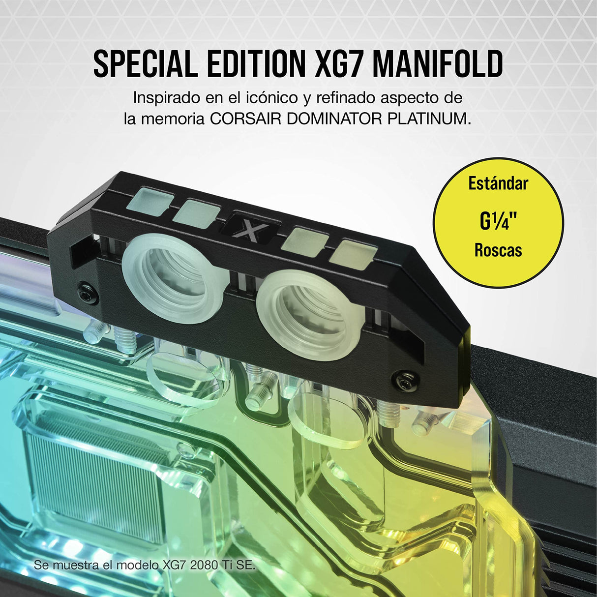 Corsair Hydro X Series XG7 RGB 3090 Ti Founders Edition Bloque de Refrigeración Líquida para GPU - para NVIDIA GeForce RTX 3090 Ti FE (Diseño con Placa Refrigerante de Cobre Niquelada) Negro