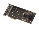 Kalea-INFORMATIQUE Tarjeta controladora M2 PCIe 3.0 x8 para 4 Unidades SSD M.2 NVMe M Key. Chipset PLX8724 - Ancho de Banda 64 GB máx. 12000 MB/s