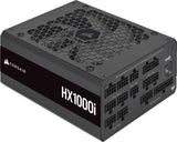 Corsair HX1000i Fuente de Alimentación ATX Totalmente Modular de Muy Bajo Nivel Sonoro - Compatible con ATX 3.1 y PCIe 5.1 -Ventilador con Rodamiento Dinámico Fluido - 80 PLUS Platinum - Negro