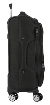Real Madrid Premium - Trolley Cabina Blanda 20 Pulgadas, Maleta con Ruedas, Candado de Seguridad, Maleta Ligera, 35x20x51 cm, Color Negro